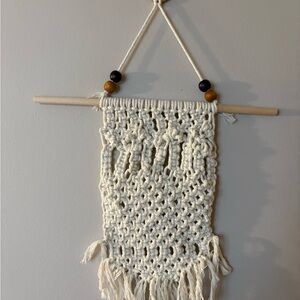 Handcrafted Cream Macramé Wall Hanging